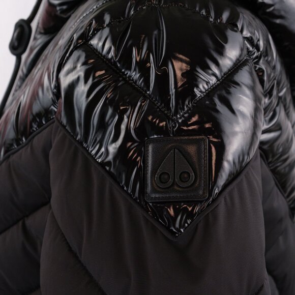 Moose Knuckles Monteau Exhibition Chevron Quilted Puffer Jacket, Black, Small - Picture 5 of 13